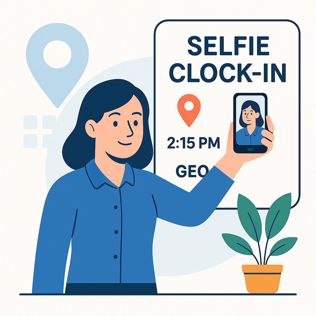 Chấm công selfie GPS trên Lương Ngày
