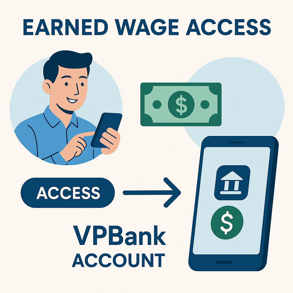 Quy trình rút Lương Ngày và nhận tiền vào tài khoản VPBank