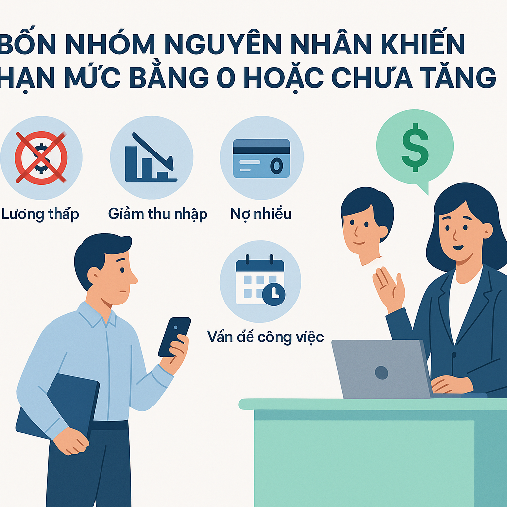 Vì sao hạn mức Lương Ngày bằng 0 hoặc chưa tăng