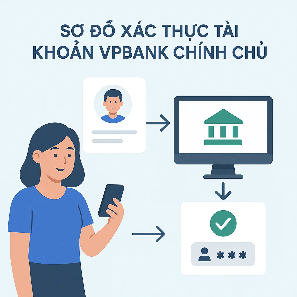 如何驗證正名的VPBank賬戶以接收日薪預支